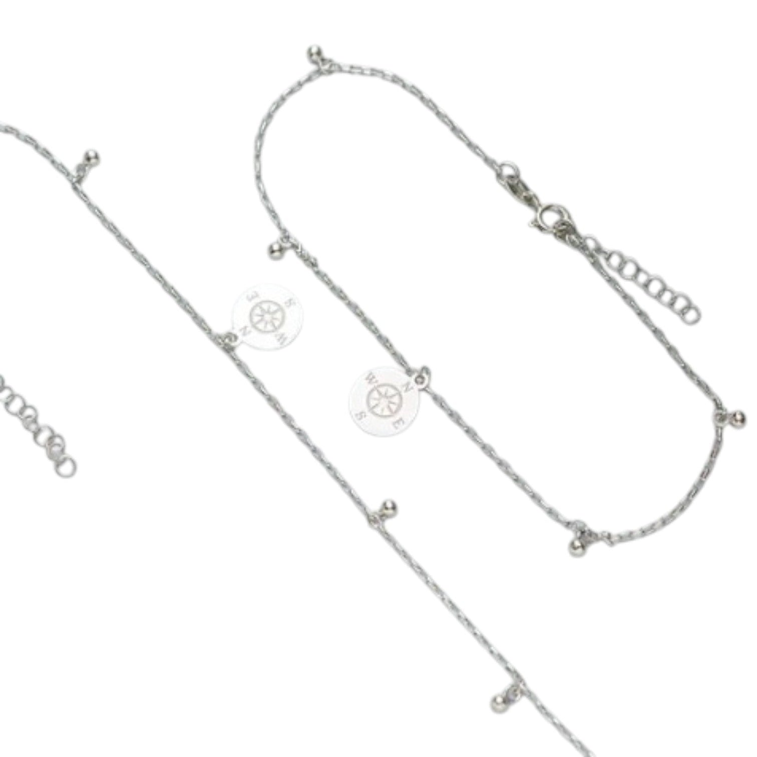 Tree of Life Rhodium Plated 925 Sterling Silver Anklets By Kesardeep Impex For Women